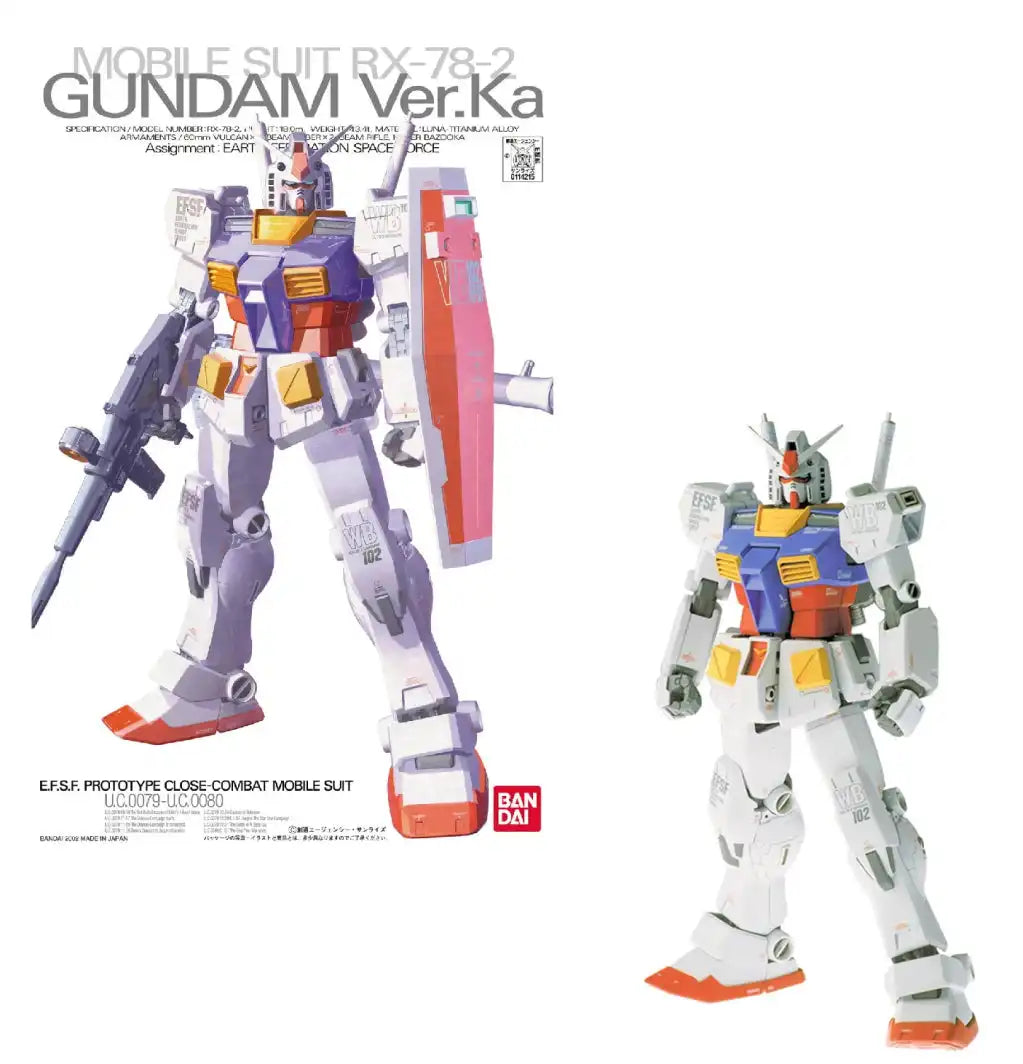 Bandai Spirits MG 1/100 RX-78-2 Gundam VerKa Model Kit Mobile Suit Gundam
