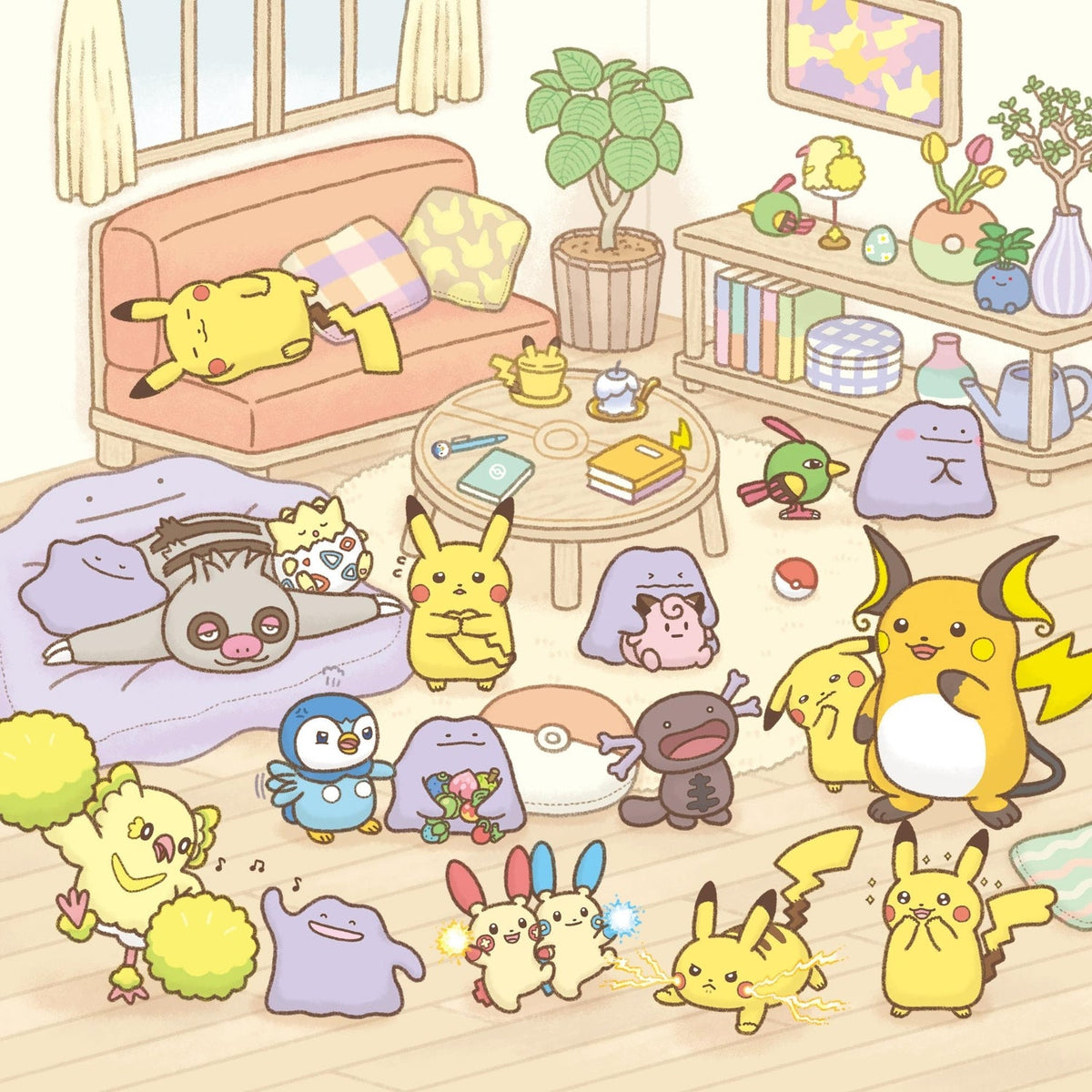 Pokemon Mascot Ten Poke Ten Colors Innocent Pikachu 9 x 7 x 12 cm