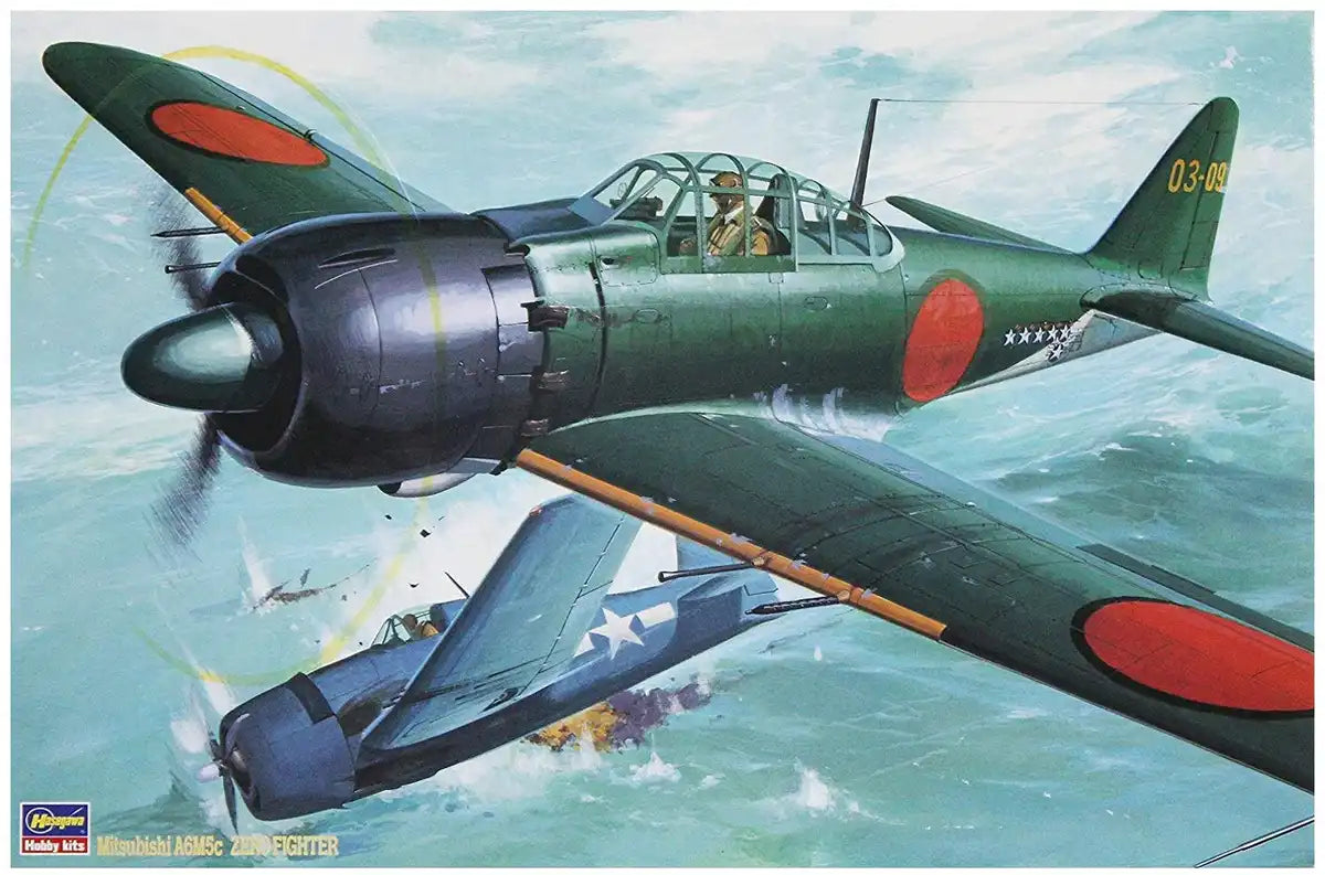 HASEGAWA 1/32 Mitsubishi A6M5C Zero Fighter Plastic Model