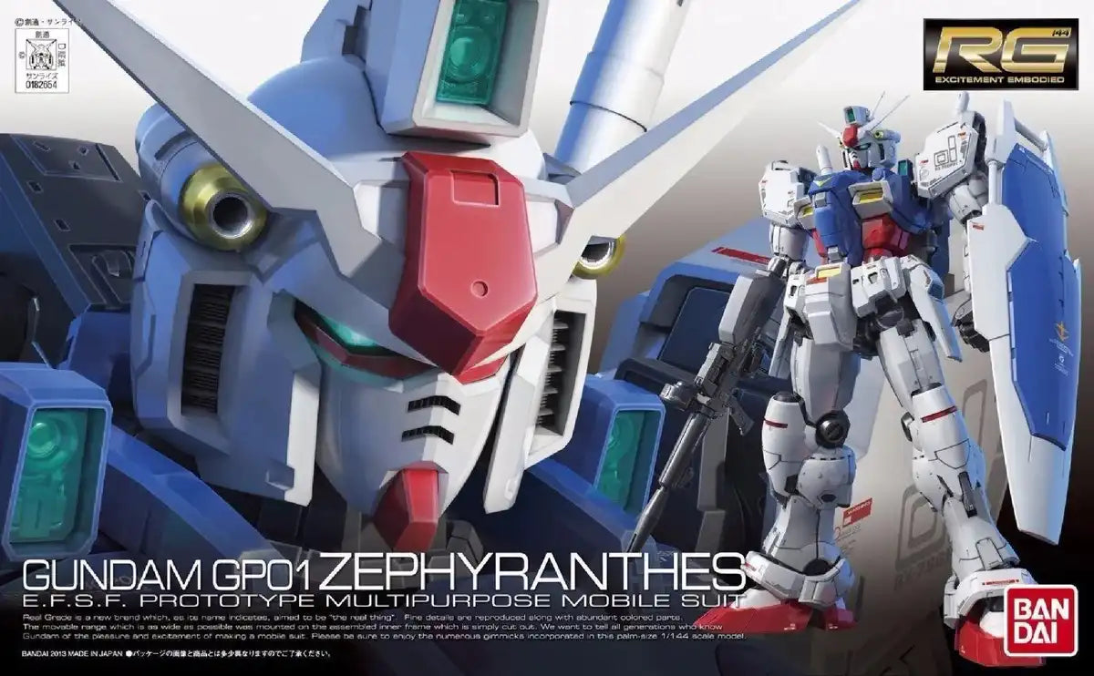 Bandai Rg 1/144 Gundam Gp01 Zephyranthes Model Kit Gundam 0083