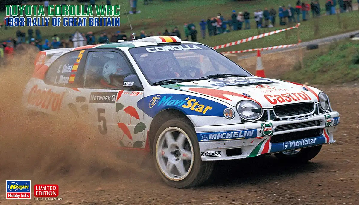 HASEGAWA 20438 Toyota Corolla Wrc 1998 Rally Of Great Britain 1/24 Scale Kit