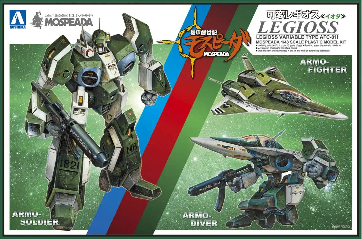 AOSHIMA 55533 Genesis Climber Mospeada Variable Legioss Iota 1/48 Scale Kit
