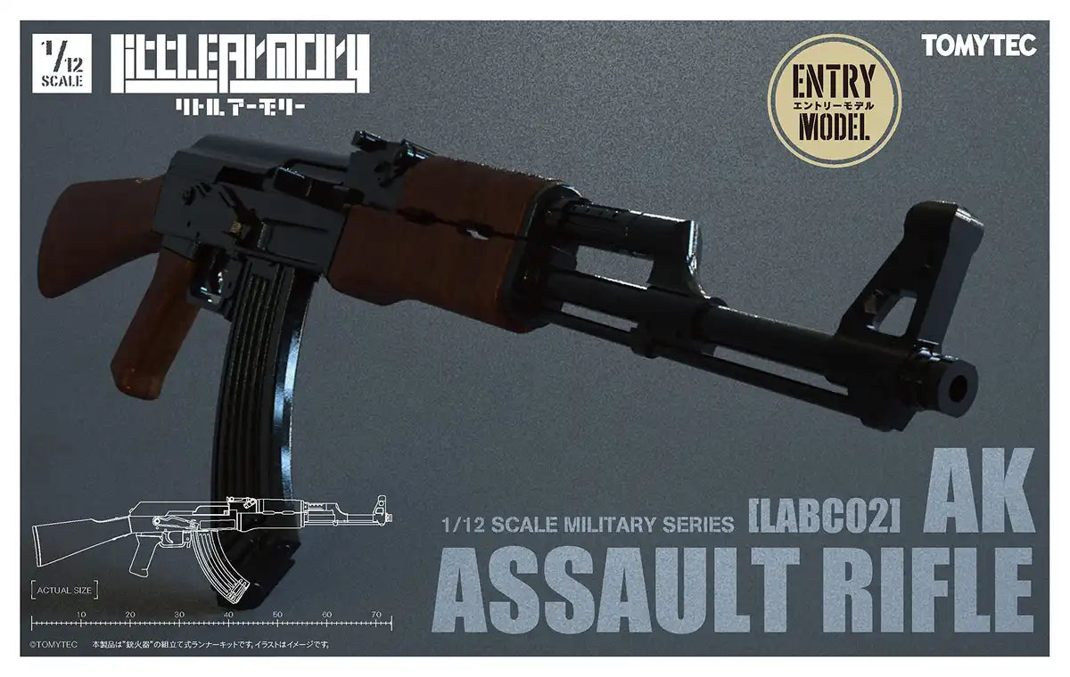 TOMYTEC - Military Series 1/12 Little Armory Labc02 Ak Assault Rifle Plastic Model