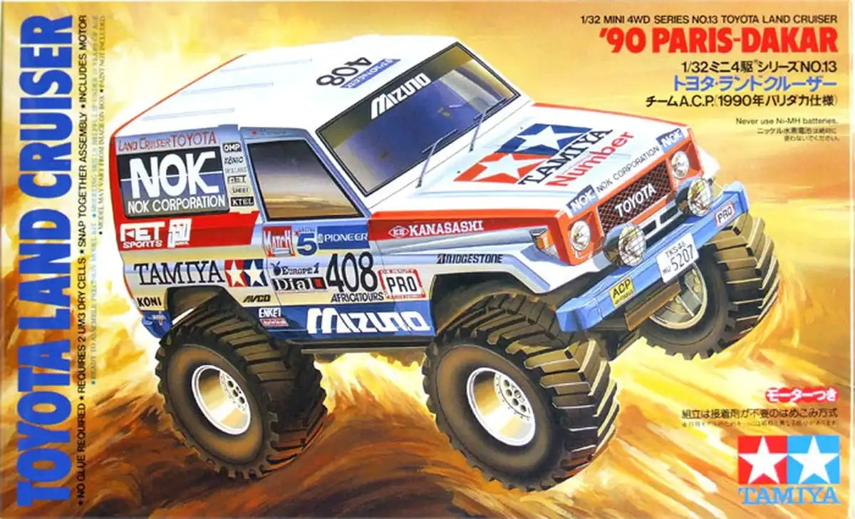 TAMIYA 19013 Mini 4Wd Toyota Land Cruiser '90 Paris-Dakar 1/32