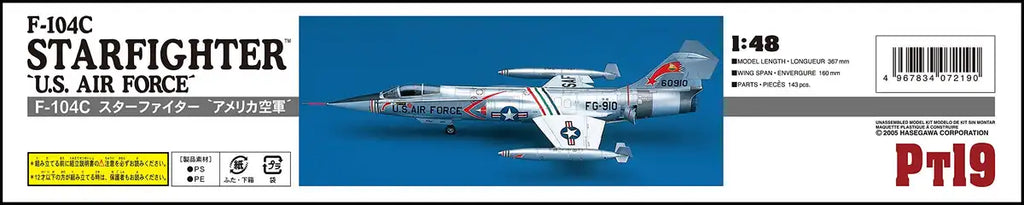 Hasegawa 1/48 Us Air Force F-104C Starfighter Plastic Model Pt19