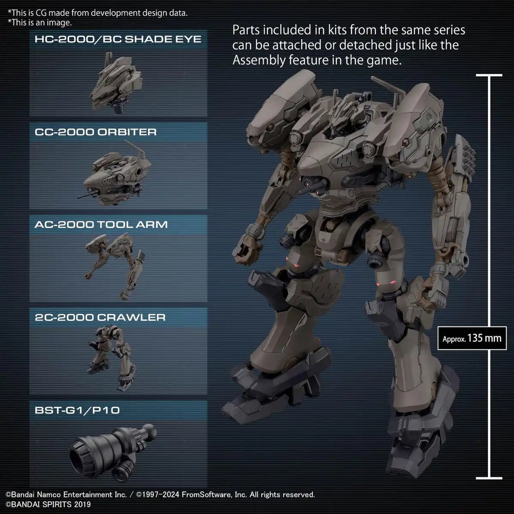 Hundreds 30Mm Armored Core Vi Orbiter Nightfall Model Kit Rad CC 2000