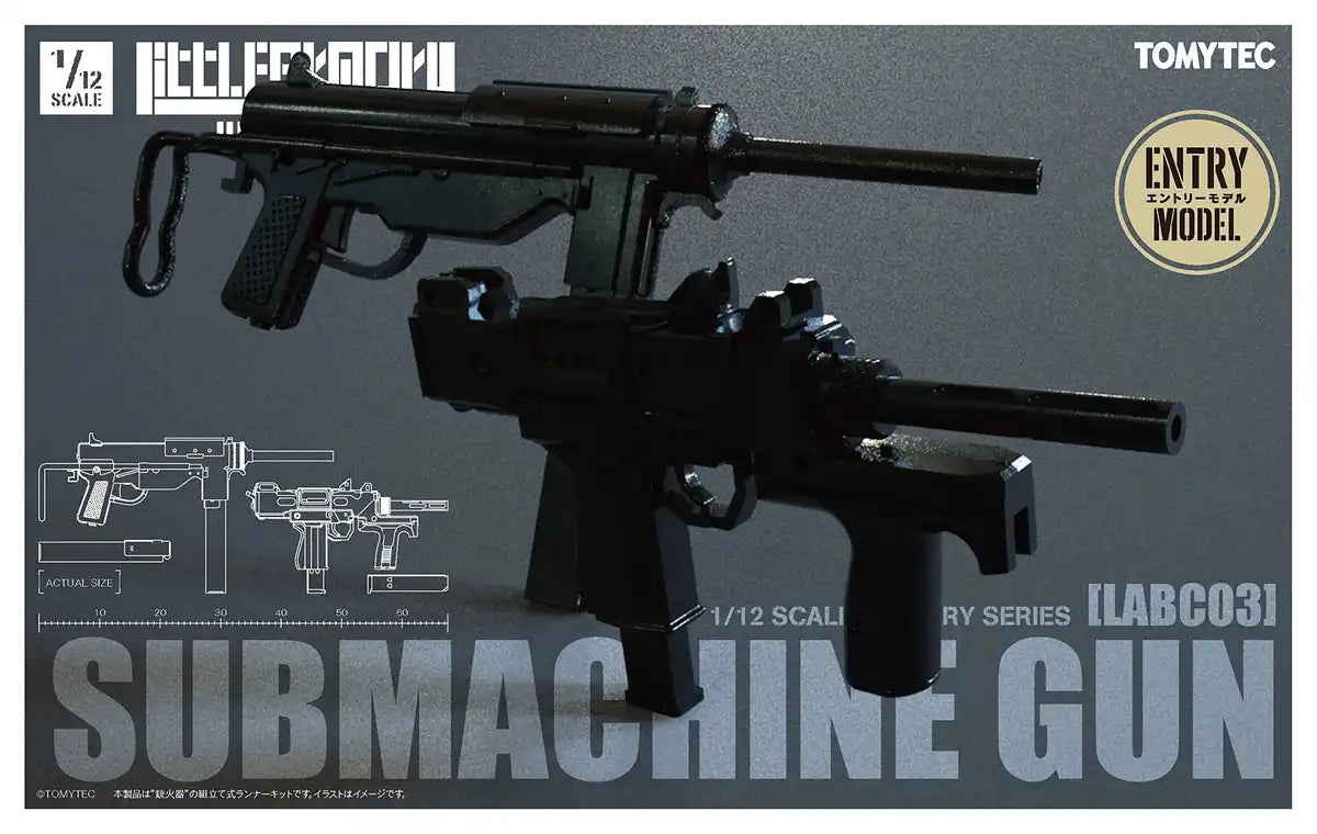 TOMYTEC Military Series 1/12 Little Armory Labc03 Submachine Gun Plastic Model