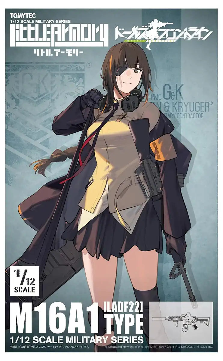 TOMYTEC  Military Series 1/12 Little Armory Ladf22 Anime :Girls' Frontline M16A1 Type  Type Plastic Model