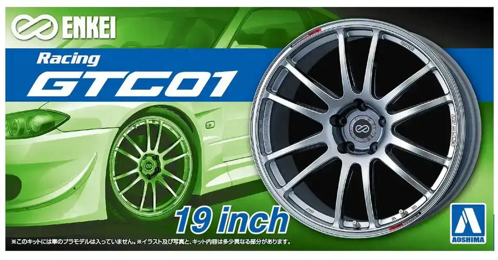 AOSHIMA Tuned Parts 1/24 Enkei Gtc 01 19Inch Tire & Wheel Set