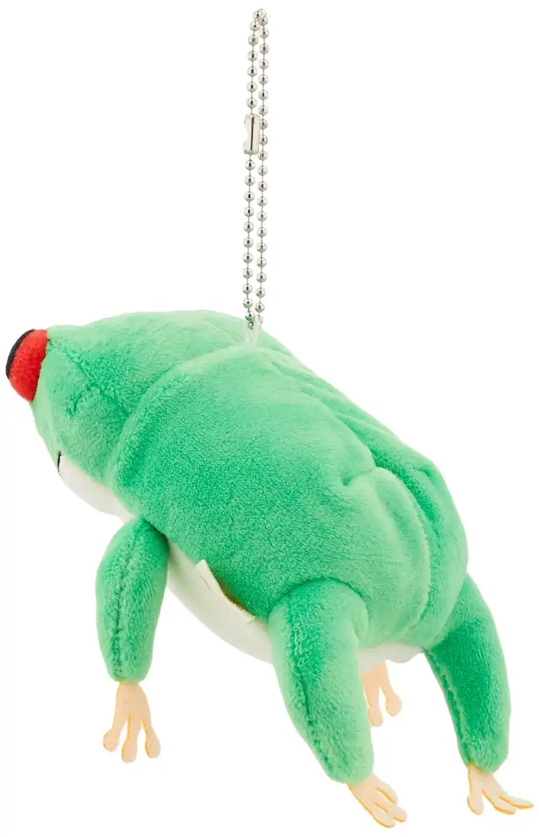 Shinada Global Mochi Series Plush Frog Mochikaeru Green Mini 7x5x14cm Mokr-0088G