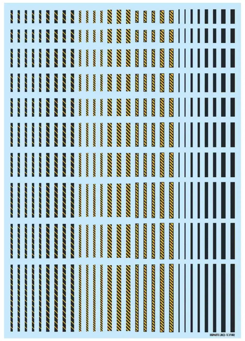 HIQPARTS Line Decal2 Dark Gray + Yellow