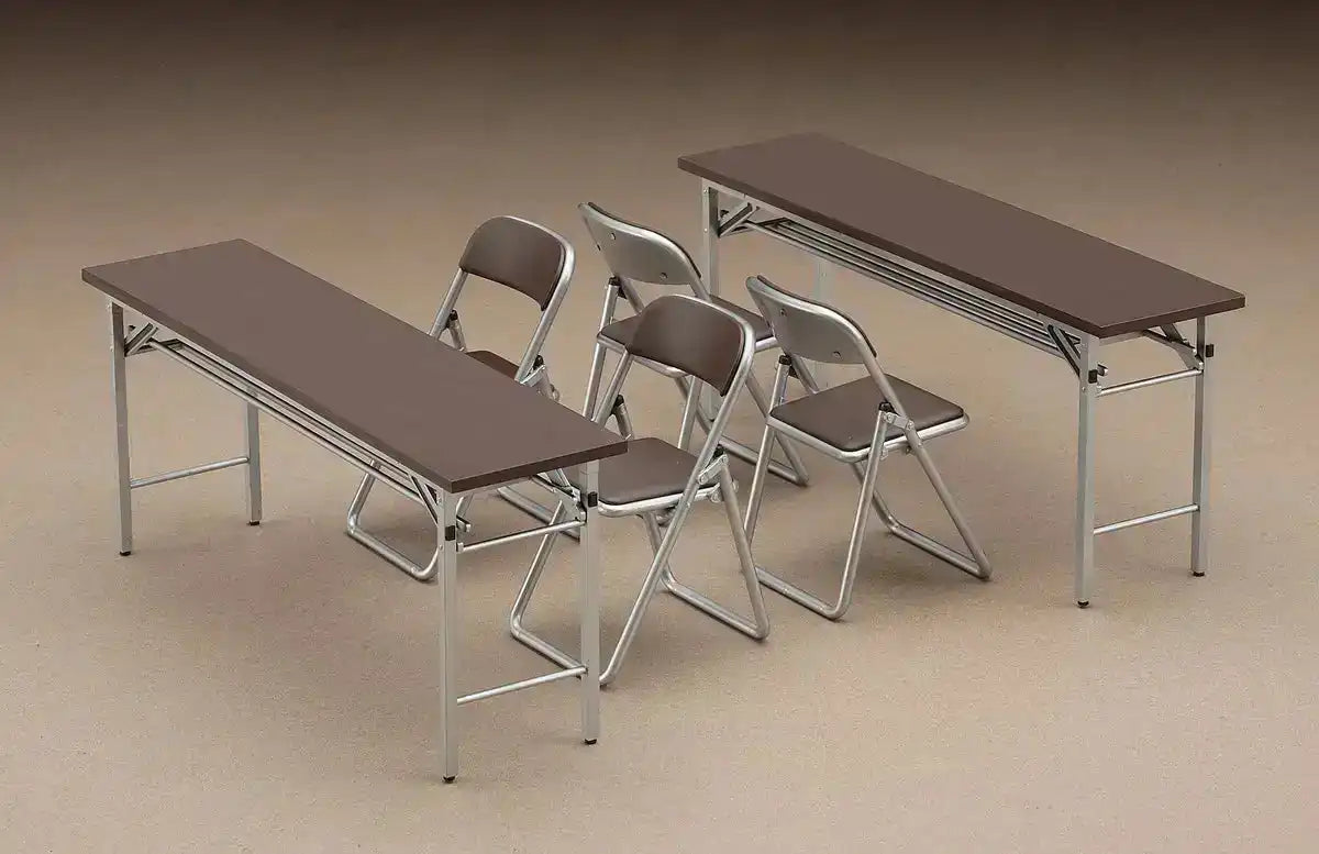 HASEGAWA - 1/12 Meeting Room Desk & Chair Plastic Model