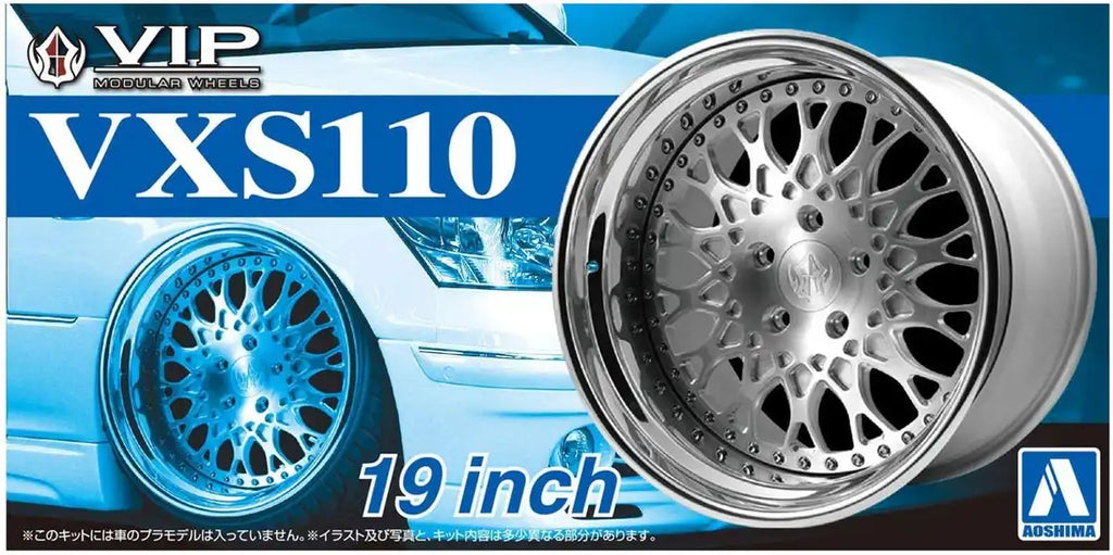 AOSHIMA Tuned Parts 1/24 Vip Modular Vsx110 19Inch Tire & Wheel Set