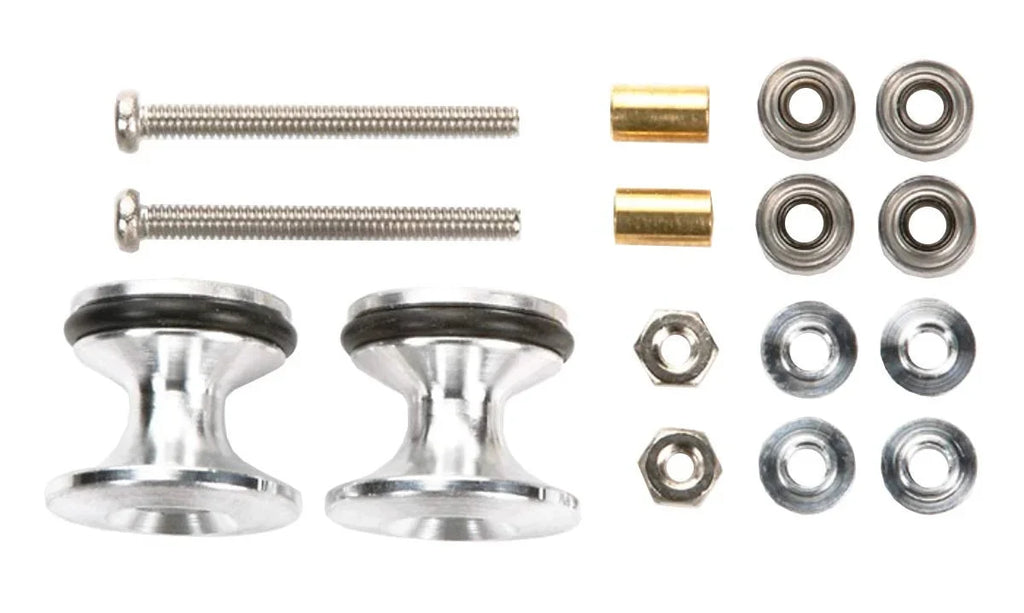 TAMIYA 15418 Mini 4Wd Double Aluminum Rollers With Rubber Rings 13-12Mm