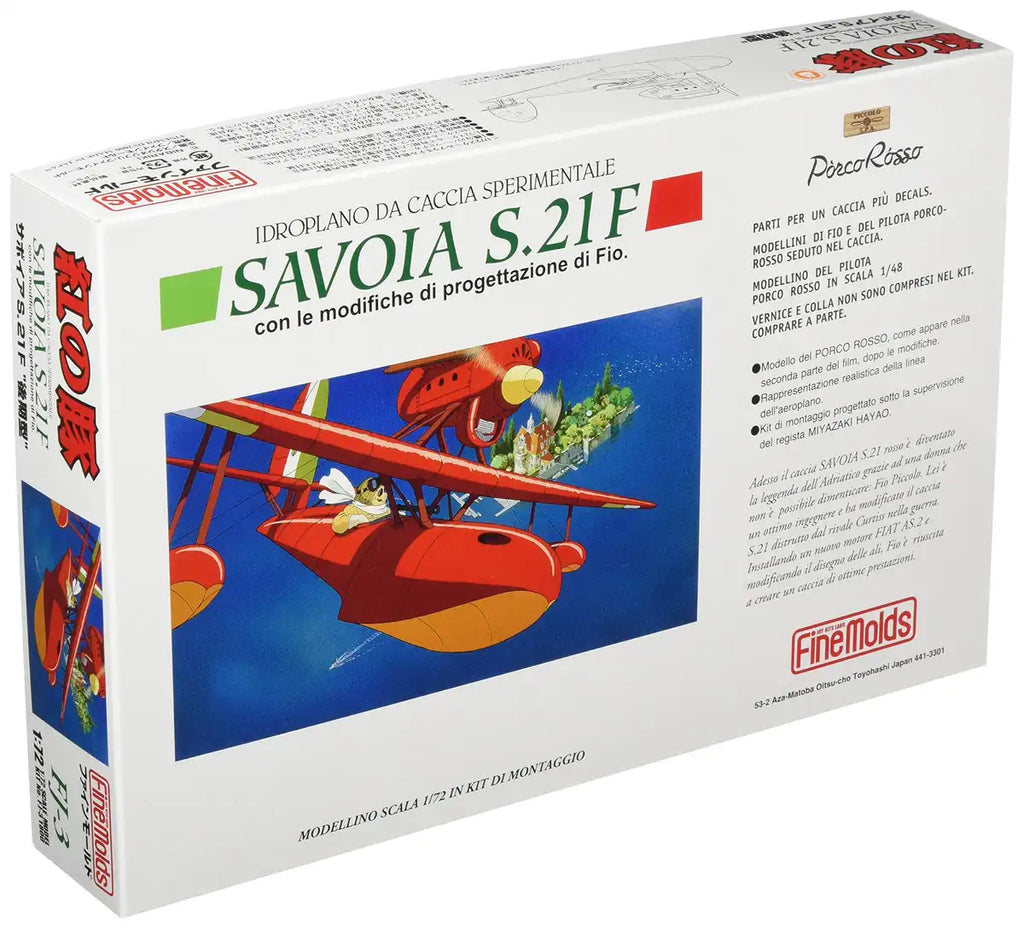 FINE MOLDS Fj3 Savoia S.21F Seaplane Latter Model Porco Rosso Crimson Pig 1/72 Scale Kit