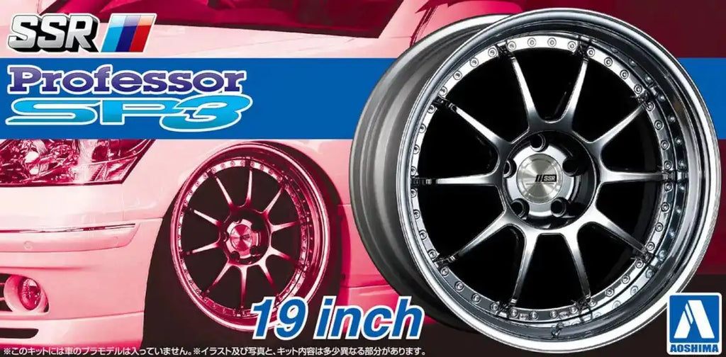 AOSHIMA Tuned Parts 1/24 Ssr Professor Sp3 19Inch Tire & Wheel Set