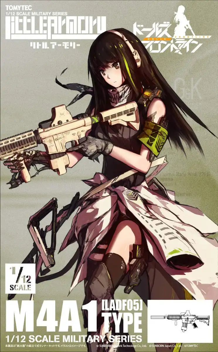TOMYTEC Ladf05 Military Series Little Armory Doll'S Frontline M4A1 Type 1/12 Scale Kit