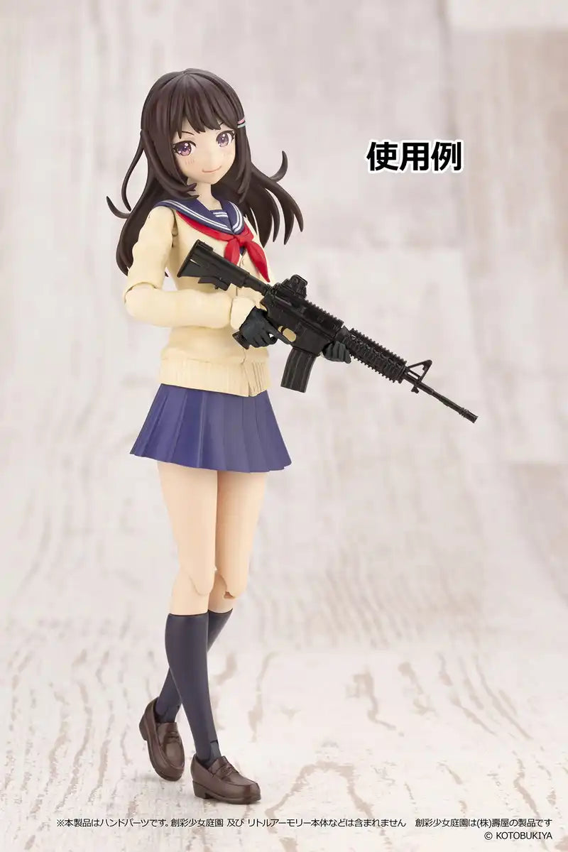 TOMYTEC Military Series 1/12 Little Armory Laop08 Sousai Shojo Teien Tactical Glove Black Plastic Model
