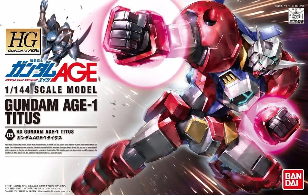 Bandai 1/144 Hg Gundam Age 05 Gundam Age-1 Titus Model Kit F/s