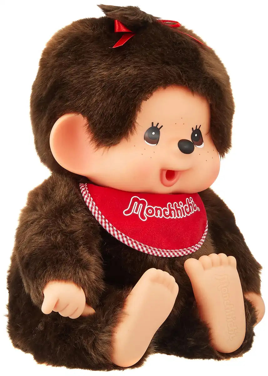 Monchhichi Brown Girl L Size 226658 Sekiguchi 34cm Premium Standard Soft