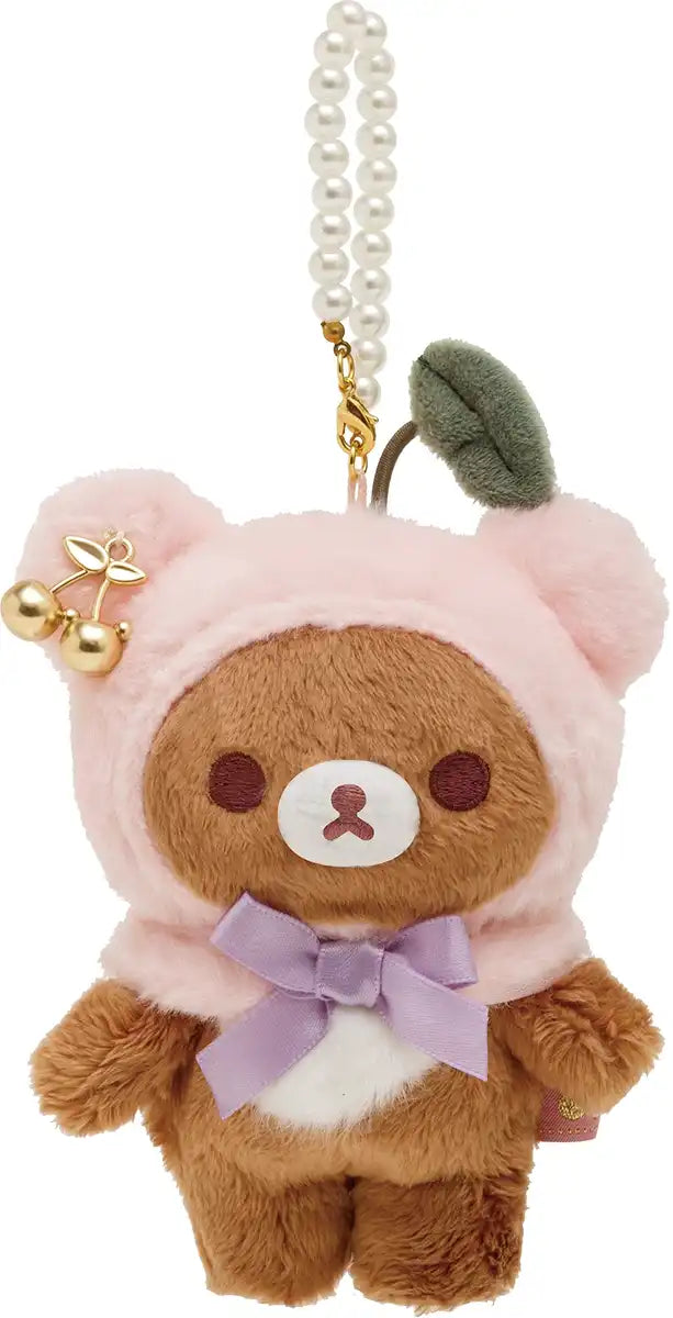 Rilakkuma Korikog No Jewel Cherry Hanging Stuffed Toy Chairoikoguma Mf70601