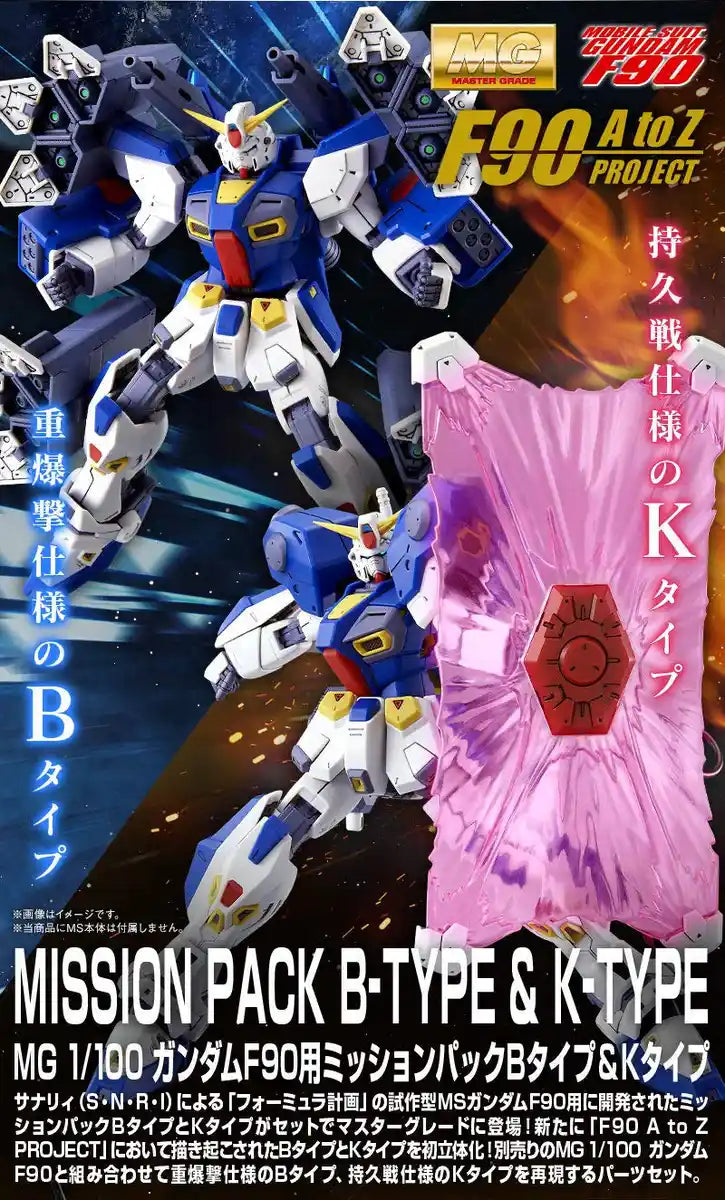 Bandai MG 1/100 Gundam F90 B & K Type Plastic Model Exclusive
