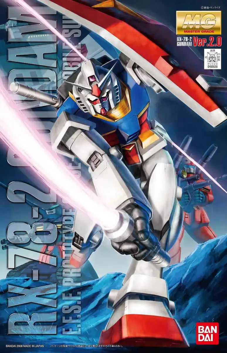BANDAI Mg Gundam Rx-78-2 Version 2.0 1/100 Scale Kit