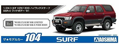 Aoshima 1/24 Toyota Vzn130g Hilux Surf Ssr-x Wide Body '91 Plastic Model Kit