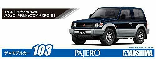 Aoshima 1/24 Mitsubishi V24wg Pajero Matel Top Wide Xr-ii '91 Model Kit