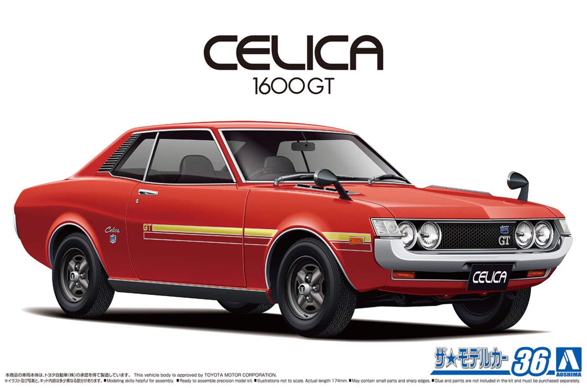 AOSHIMA The Model Car 1/24 Toyota Ta22 Celica 1600Gt 1972 Plastic Model