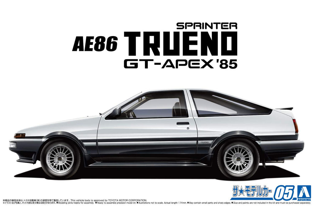 AOSHIMA The Model Car 1/24 Toyota Ae86 Sprinter Trueno Gt-Apex '85 Plastic Model