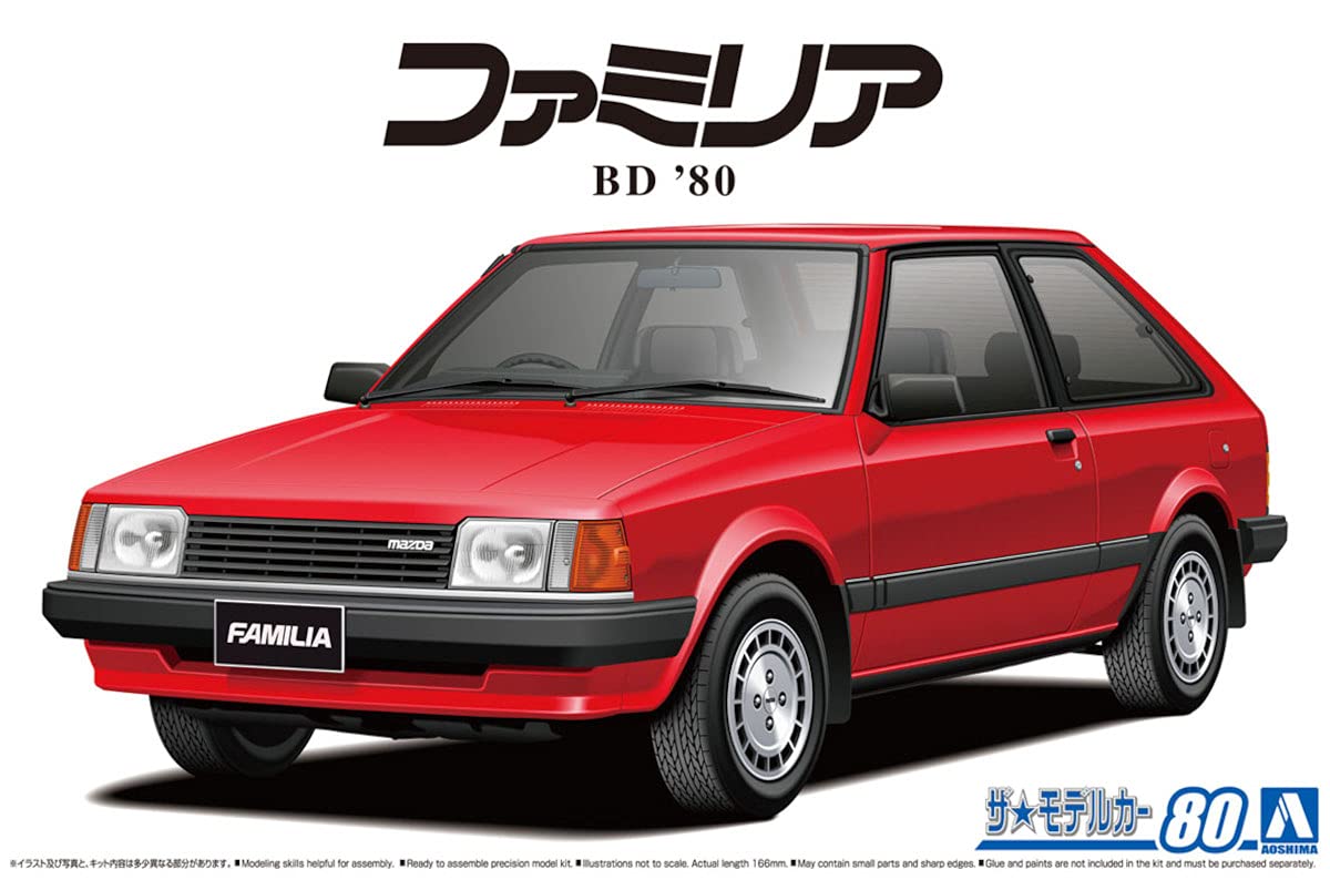 AOSHIMA The Model Car 1/24 Mazda Bd Familia Xg '80 Plastic Model