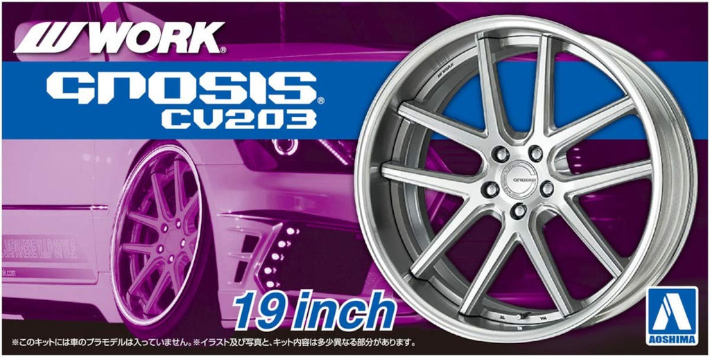 AOSHIMA The Tuned Car 1/24 Work Gnosis Cv203 19-Inch Tire & Wheel Set