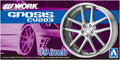 AOSHIMA The Tuned Car 1/24 Work Gnosis Cv203 19-Inch Tire & Wheel Set