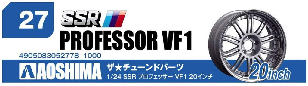 AOSHIMA Tuned Parts 1/24 Ssr Professor Vf1 20Inch Tire & Wheel Set