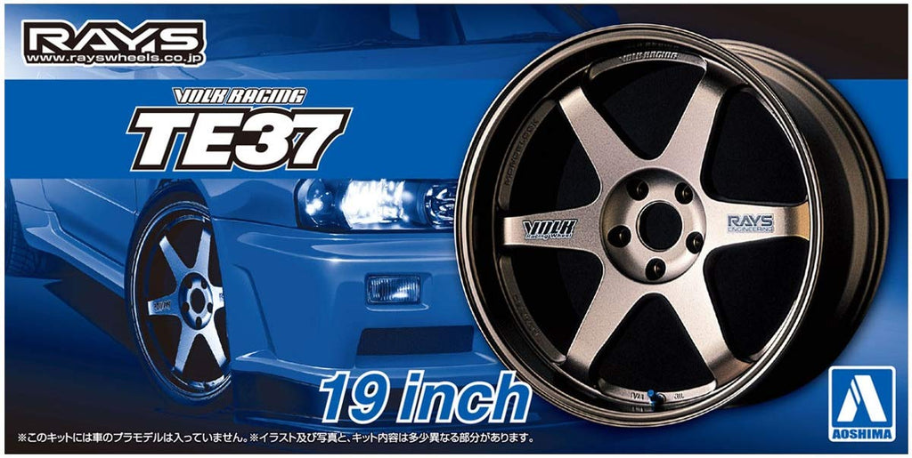 Aoshima Bunka Kyozai 1/24 The Tuned Parts Series No.57 Volk Racing Te37 19 Inch Plastic Model Parts