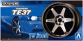 Aoshima Bunka Kyozai 1/24 The Tuned Parts Series No.57 Volk Racing Te37 19 Inch Plastic Model Parts
