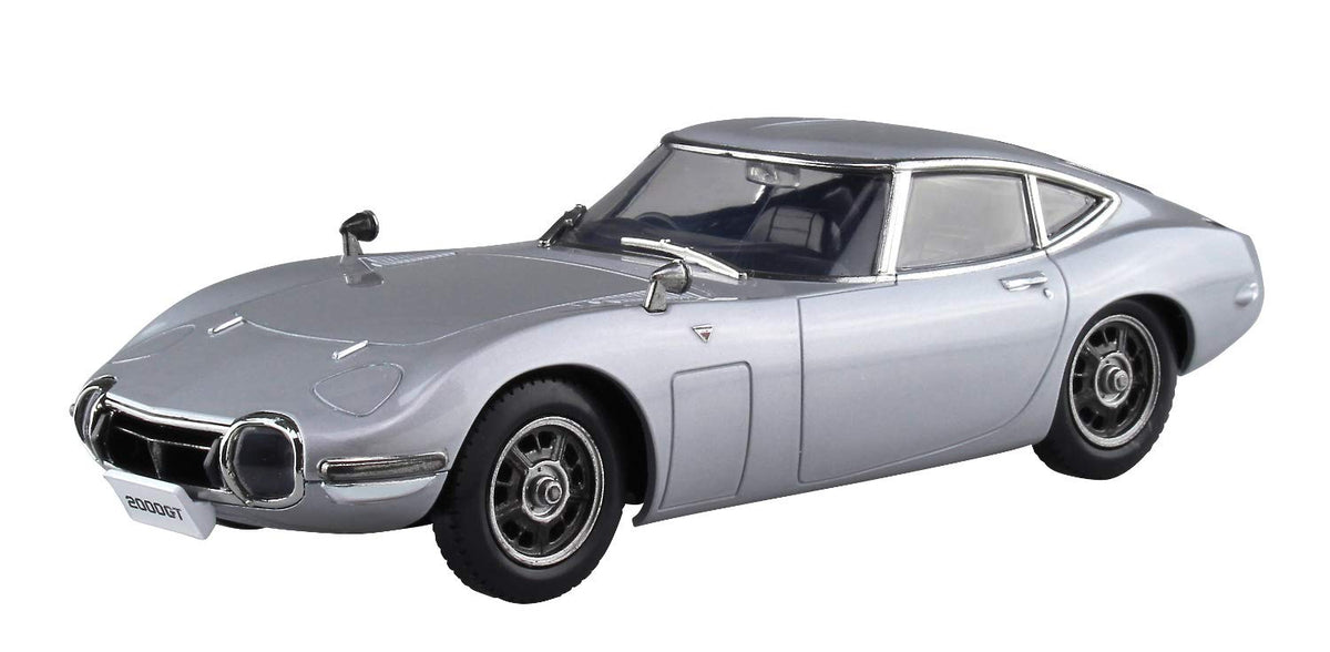 AOSHIMA 56295 Toyota 2000Gt Thunder Silver Metallic 1/32 Scale Pre-Painted Snap-Fit Kit
