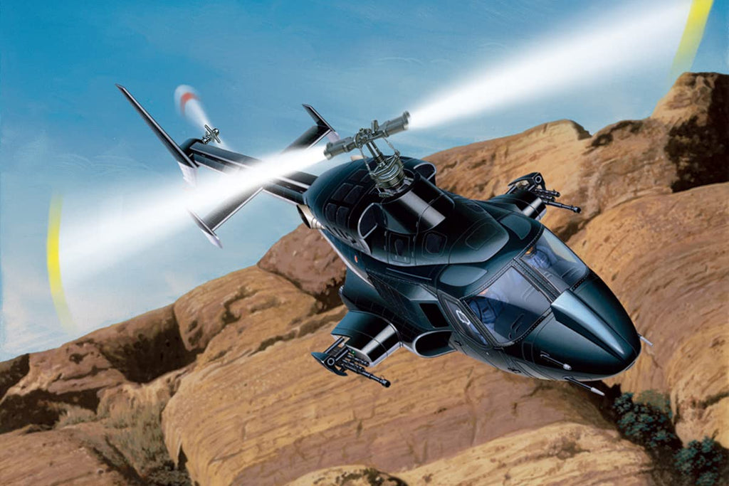 Aoshima Bunka Kyozai Movie Mecha Series Aw-01 Airwolf With Clear Body 1/24 Scale Plastic Model
