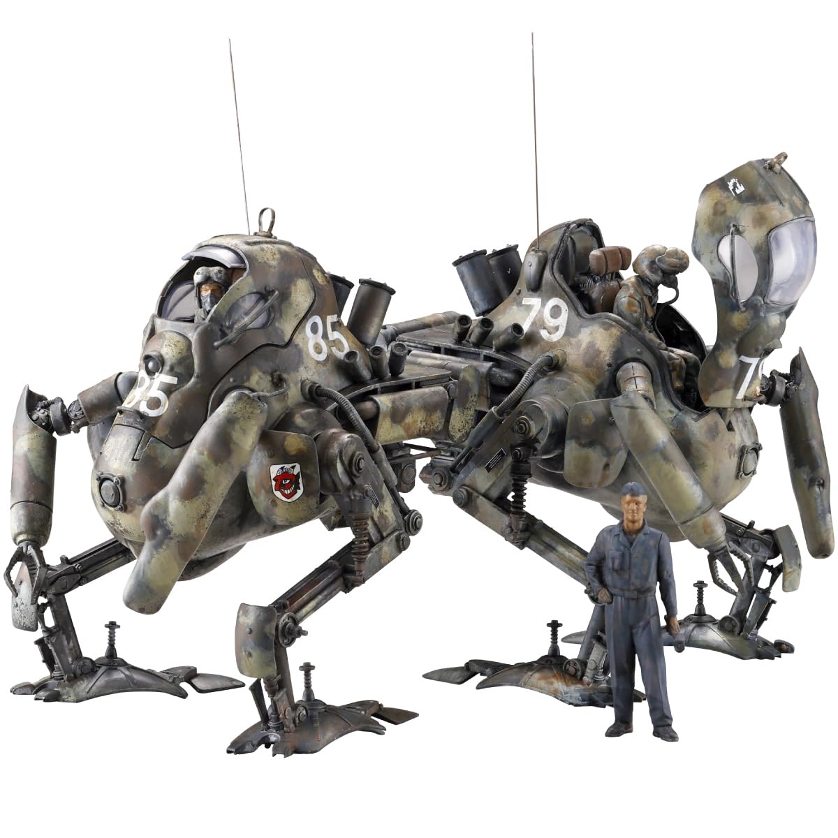 Kaiyodo Artpla: Maschinen Krieger P.K.A. Kangaroo 1/35 Kit with Crew 2 Pack