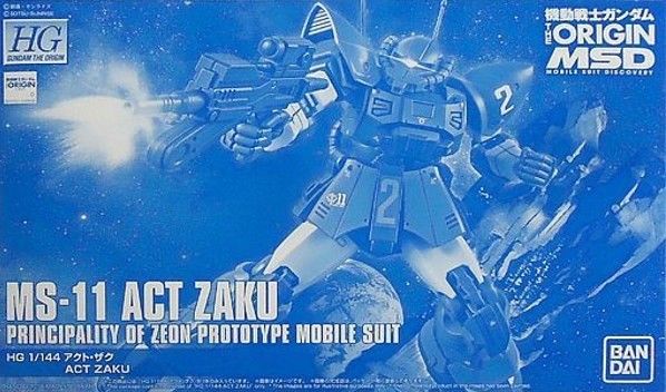 Bandai Hg 1/144 Ms-11 Act Zaku Plastic Model Kit Gundam The Origin Msv