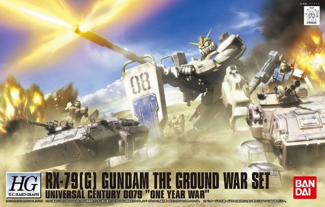 Bandai Hg U.c. Hard Graph 1/144 Rx-79g Gundam The Ground War Set Model Kit