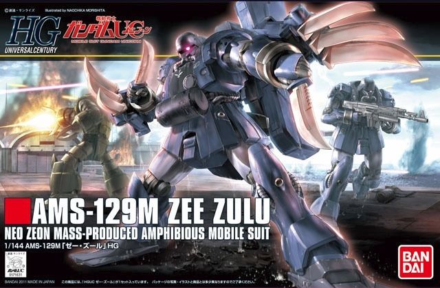 Bandai Hguc 1/144 Ams-129m Zee Zulu Plastic Model Kit Mobile Suit Gundam Uc