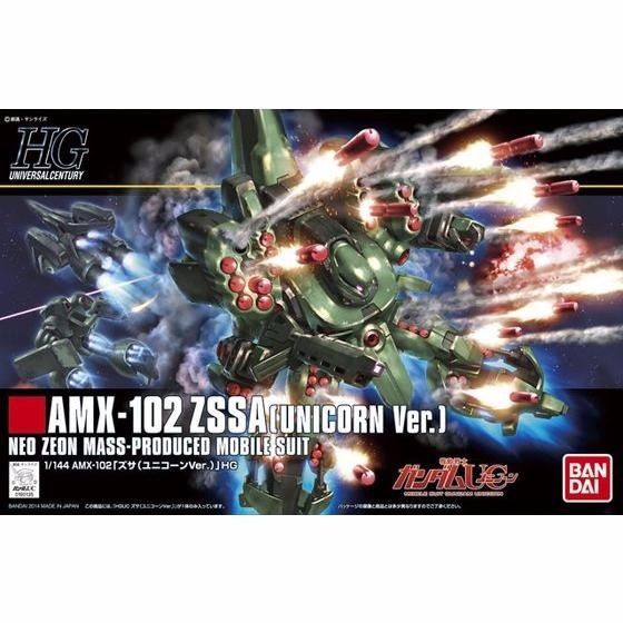 Bandai Hguc 1/144 Amx-102 Zssa Unicorn Ver Plastic Model Kit Gundam Uc Japan
