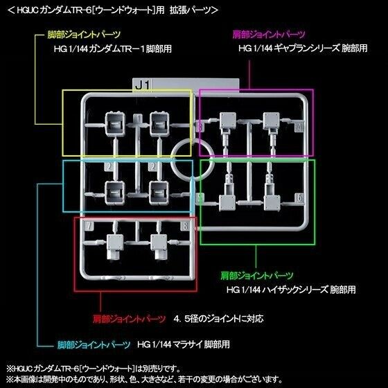 Bandai Hguc 1/144 Gundam Tr-1 Hazel Custom & Expansion Parts For Tr-6 Model Kit