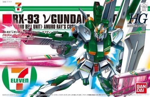 Bandai Hguc 1/144 Rx-93 Nu Gundam Ver Gft 7-eleven Color Model Kit