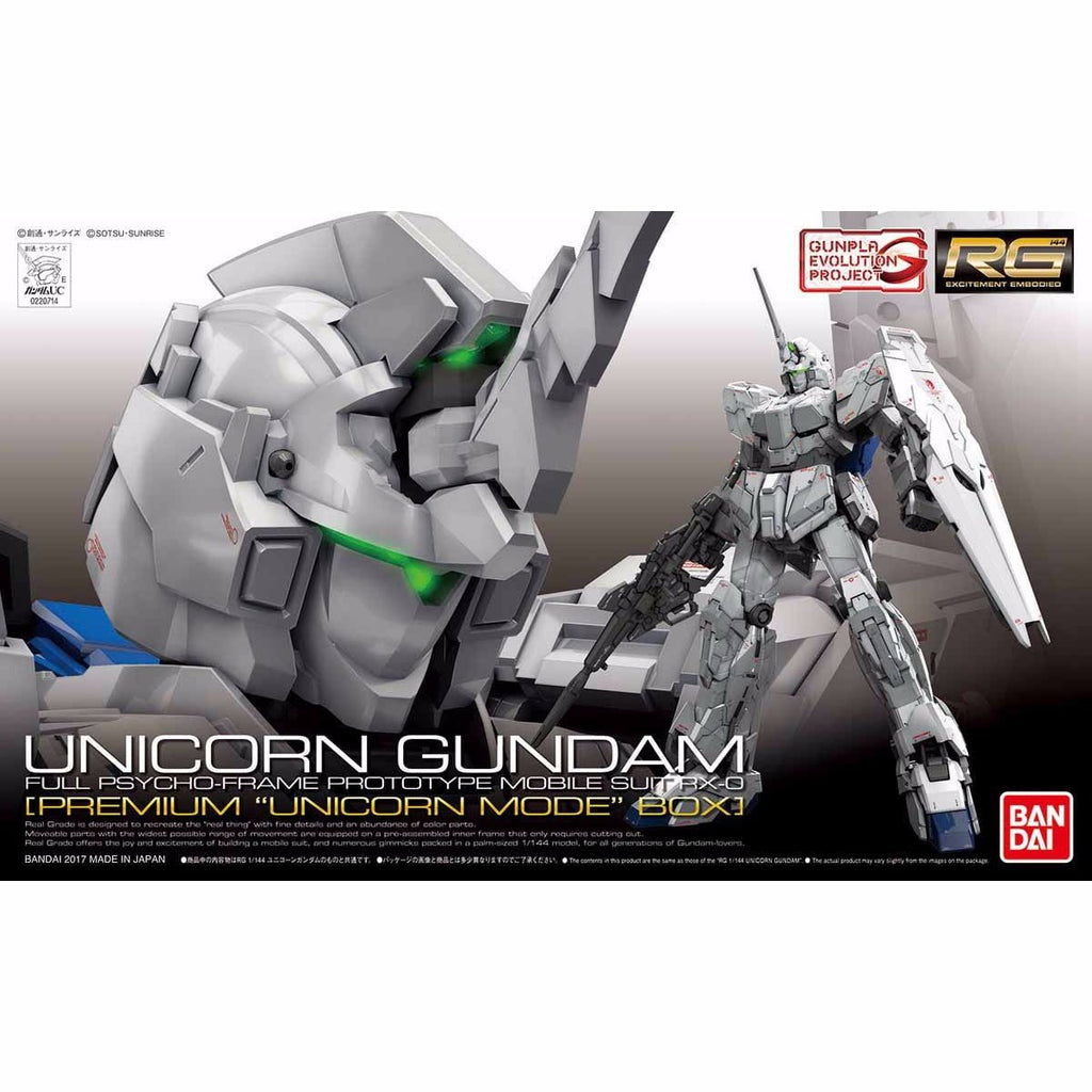 Bandai Rg 1/144 Rx-0 Unicorn Gundam Limited Package Ver Model Kit Gundam Uc