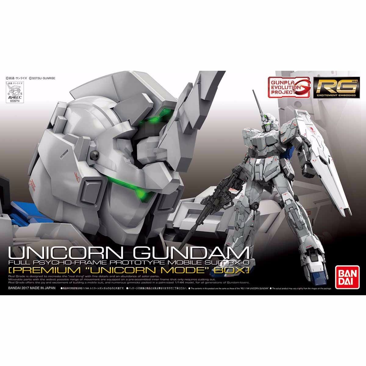 Bandai Rg 1/144 Rx-0 Unicorn Gundam Limited Package Ver Model Kit Gundam Uc