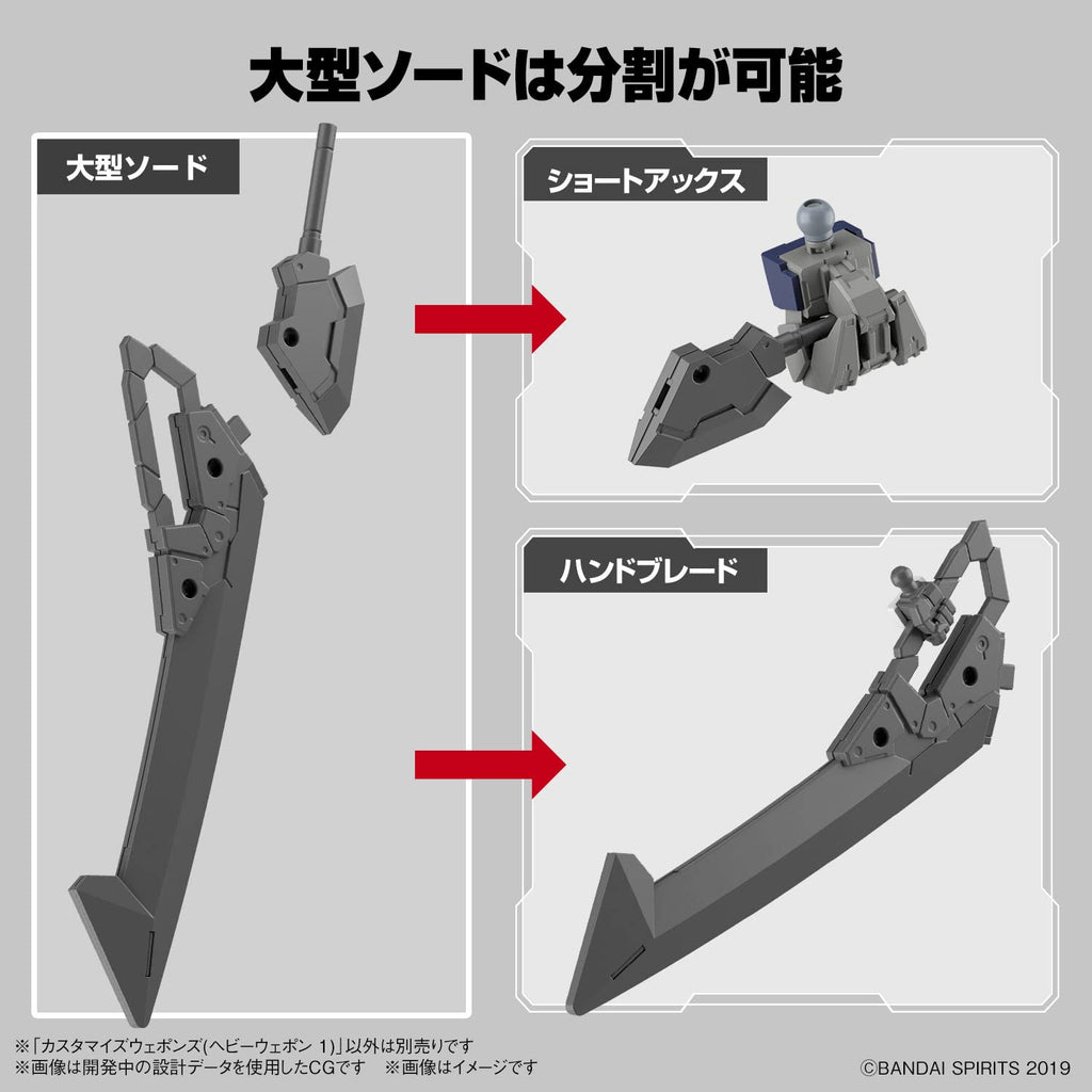 Bandai Spirits Heavy Weapon 1 30mm Color-Coded Customized Plastic Models