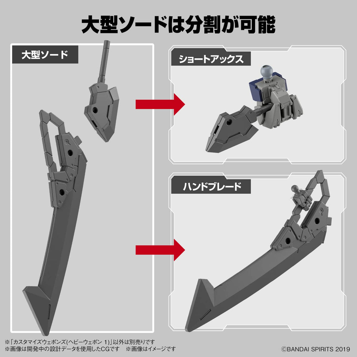 Bandai Spirits Heavy Weapon 1 30mm Color-Coded Customized Plastic Models